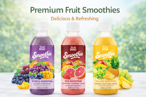Bebida Saludable de Smoothie de Marca Privada OEM Hecha con Frutas Tropicales Frescas de Primera Calidad 250ml 330ml 500ml con 30 Sabores en Botella PET - Product Image 1