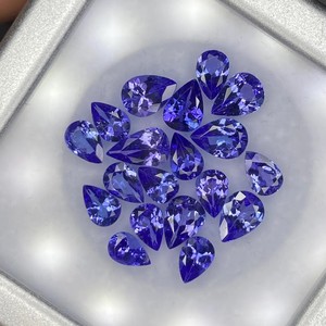 Gema Suelta de Tanzanita Natural Auténtica, Corte Pera, Facetada, Azul Violeta, para Diseño de Joyería, Hasnain Gems - Product Image 1