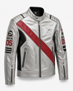 Custom Men Genuine Lambskin Leather <b>Jacket</b> Luxury Bomber Biker <b>Jacket</b> Private Label Manufacturer - Product Image 2