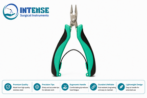 Alicates de Precisión Profesionales para Joyería, de Acero Inoxidable, con Resorte y Mango Ergonómico - Product Image 2