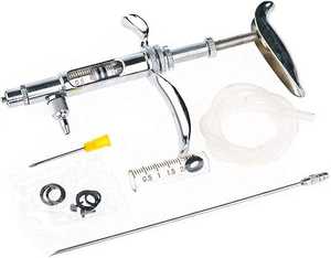 Inyector de Vacunas de Doble Jeringa Continua, Ajustable y Reutilizable, Equipo Veterinario para Ganado Vacuno, Avícola y Porcino, 50 ml, de Pentax - Product Image 4