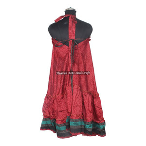 Collection 2026 – Robe d'été vintage en soie indienne pour femme, élégante robe de soirée sans manches pour femme - Product Image 4