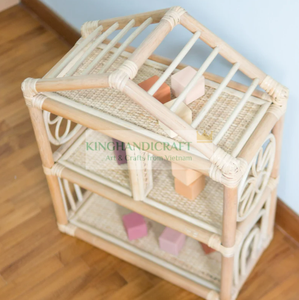 Muñecas y juguetes portátiles de ratán para niños, casa de muñecas de ratán natural y sostenible, muebles y accesorios al por mayor - Product Image 3
