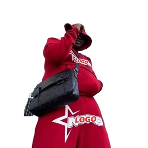 Ensemble de survêtement décontracté de haute qualité en coton 100% pour l'hiver, logo personnalisé, streetwear, jogging surdimensionné, sweat-shirts, tailles plus grandes - Product Image 2