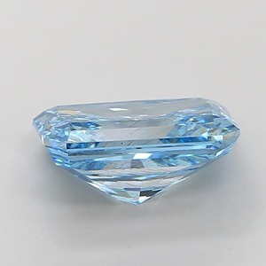 Diamante CVD de corte radiante, azul intenso, claridad SI2, pulido excelente, disponible como piedra preciosa cultivada en laboratorio para diseños de joyería personalizados. - Product Image 2