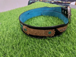 Hot Selling Handmade Men's Party Casual Belt Full Grain Cow Hide Alloy <b>Skull</b> Buckle Animal Print High Strength Lightweight - Product Image 5
