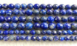 Perles de pierre précieuse naturelle Lapis Lazuli facettées rondes pour la fabrication de bijoux DIY en gros - Product Image 3