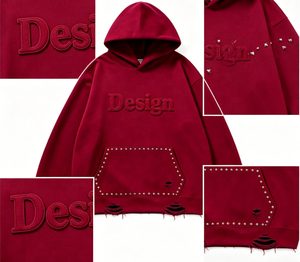 Sudadera con Capucha Extra Grande de Alta Calidad, Personalizada, con Cierre, 100% Algodón Ecológico, con Logotipo en Relieve 3D Personalizado, Unisex - Product Image 4