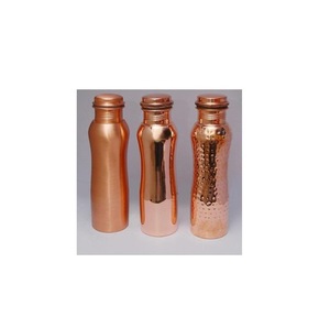 ILAHI's Hammered Copper Eco-Friendly 500ml <b>Water</b> <b>Bottle</b> Lid Classic Design Home Office Travel Outdoor Uttar Pradesh - Product Image 4