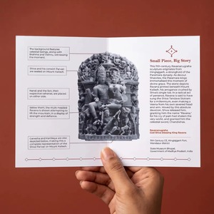 รูปปั้นพระศิวะอวยพรพระราชา รูปปั้นราวาณนุกราฮาศตวรรษที่ 11 งานศิลปะคลาสสิกแบบอินเดีย งานจำลองศิลปะฮินดูจากวัดในอินเดีย - Product Image 3