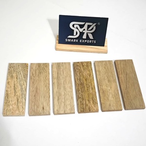 Manches de couteau en bois de manguier sculpté par un designer, plaquettes en bois dur de qualité supérieure, personnalisées pour la fabrication de couteaux DIY - Product Image 3