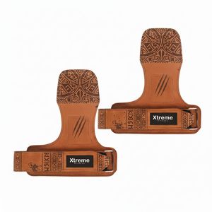 Deadlift Cross-Fit Weightlifting Gym <b>Hand</b> <b>Grips</b> Non-Slip Palm Guard Leather <b>Adjustable</b> Lightweight Unisex Wrist Training - Product Image 3