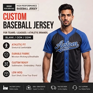 Camisetas de Béisbol al por Mayor de la Mejor Calidad para Hombre, Cosidas, Transpirables, de Fibra de Poliéster, con Cuello en V - Product Image 4