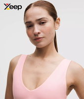 XEEP Soutien-gorge de sport pour femme de haute qualité XC-SB-152, uni, simple, respirant, bretelles réglables, coussinets amovibles, maintien élevé, séchage rapide