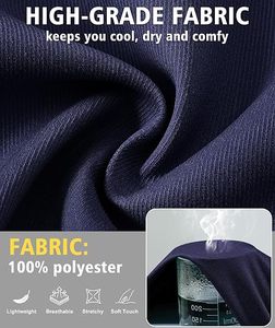 Shorts décontractés pour hommes en polyester tissé extensible, taille mi-haute, avec logo frontal et braguette boutonnée, anti-humidité, pour l'été - Product Image 4