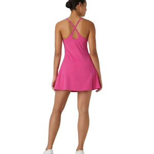 Vestido de tenis para mujer, diseño deportivo elegante, conjunto de uniforme de tenis, tela transpirable para práctica en interiores y exteriores - Product Image 3