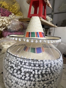 Chapeau Sombrero en Paille Multicolore Vibrant – Vente en Gros pour Festivals Mexicains, Carnavals, Costumes et Plage – Casquette de Soleil - Product Image 4