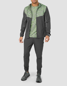 Chaqueta Deportiva Impermeable con Logotipo Personalizado, 100% Algodón, Talla Grande, Ajuste Sólido, Cortavientos para Hombre, Traje Deportivo para Exteriores - Product Image 3