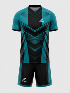 Conjunto de Camiseta de Fútbol para Hombre F2WIN, Rojo y Negro, Manga Corta, Absorbe la Humedad, Cintura Elástica, Malla de Poliéster, Ajuste Atlético - Product Image 5