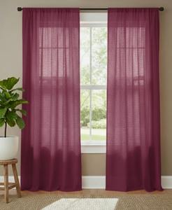 Cortinas de Algodón Sólido Estilo Bohemio con Bolsillos para Varillas, Alto Nivel de Sombreado, Características Ecológicas para Hogar, Hotel, Oficina - Para Todas las Estaciones - Product Image 1