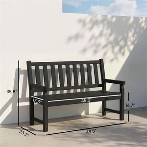 ม้านั่งสวนกลางแจ้งสีดำสำหรับใช้ในลานบ้าน - Product Image 6