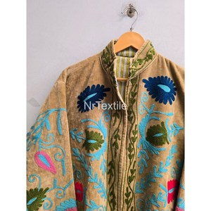 Festival Coat With Pocket Inside Lining Soft <b>Velvet</b> <b>Jacket</b> <b>Women</b> s Ethnic Coat One Size Hand Embroidered Coat - Product Image 4