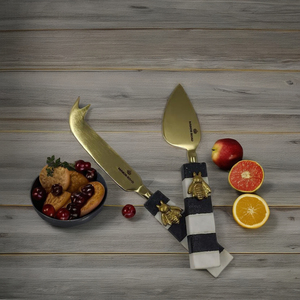 Luxury Stainless Steel <b>Cheese</b> Knife <b>Set</b> Bee Handle Modern Simple Design 5 Inch Dishwasher Safe for Home Kitchen Use - Product Image 1