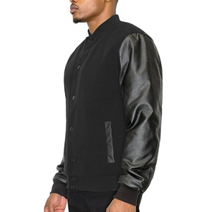 Veste universitaire personnalisée pour homme, veste bomber de baseball en laine et cuir pour homme - Product Image 2