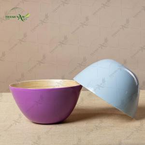 Spun Bamboo Bowl Luxury Handcrafted Bamboo Bowl for Home and Kitchen Eco Friendly Premium <b>Tableware</b> for EU US Market - Product Image 3