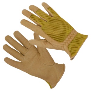 Guantes de Conducción Transpirables de Cuero con Palma de Malla Verde, Unisex, para Todas las Estaciones - Product Image 5