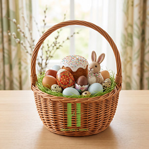 Eco friendly Handmade <b>Baskets</b> With Handle Customize Sizes Variety Colors For Easter Decorations Gifts From Vietnam Wholesale - Product Image 2