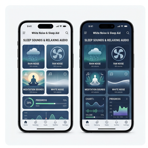 Aplicación de Ruido Blanco RoyalCraft, Sonidos para Dormir, Audio Relajante, Ruido para Concentración, Ayuda para el Sueño del Bebé, Disponible en Stock para Empresas - Product Image 1