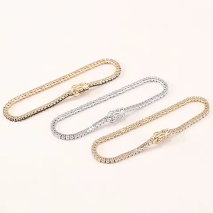 Best Quality Moissanite Tennis Chain 925 Sterling Silver 14K/18K Bracelet Zirconia Tennis Bracelets - Product Image 6