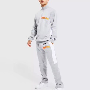 Conjunto Deportivo de Invierno para Hombre, Personalizado al por Mayor, 100% Algodón, con Cierre de Cremallera, Sudadera con Franja Lateral, Modelo 2027 - Product Image 1