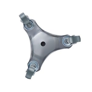 Chariot à meubles robuste, capacité de charge de 440 lb, chariot à 3 roues en acier, roulettes triangulaires pivotantes en acier au carbone de 6,3 pouces pour déménageurs - Product Image 4