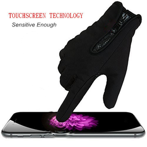 Guantes de Motocicleta para Hombre, para Invierno, con Forro Polar, Antideslizantes, con Cremallera, para Deportes/Conducción/Esquí/Bicicleta - Product Image 3