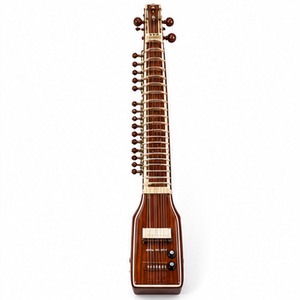 Sitar Eléctrico Profesional de Viaje de 44 Pulgadas, Instrumento Musical de Cuerdas Clásico Tradicional Indio para Actuaciones en Escenario - Product Image 1