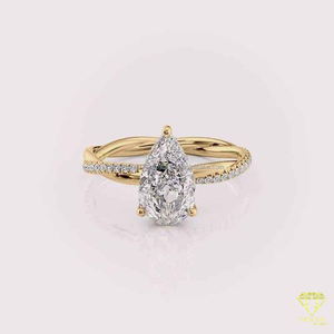 Anillo de compromiso de moissanita de calidad de exportación, joyería de moda para mujer, regalo de boda disponible a calidad y precio de exportación. - Product Image 1