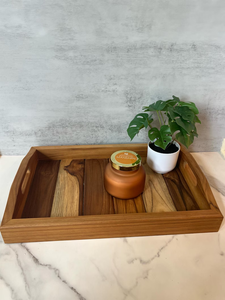 Bandeja de Almacenamiento Multifuncional de Madera Ecológica de Dos Niveles con Compartimentos - Product Image 4