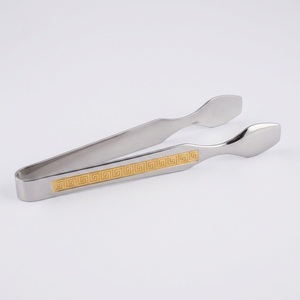Gold-Plated Stainless Steel Sugar Tongs With Vintage Rose Relief Design Mini Multi-Purpose Serving Tongs For Ice <b>Cubes</b> Coffee - Product Image 4