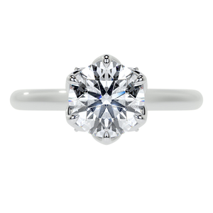 Anillo de bodas de plata 925 Starling de 6 puntas personalizado para mujer con diamantes cultivados en laboratorio de 2ct chapado en oro para regalo de compromiso - Product Image 4