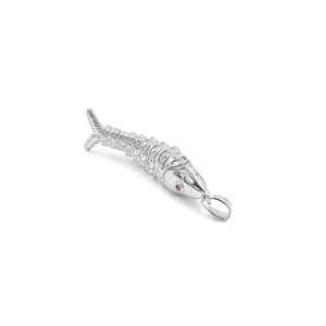 Pendentif breloque en laiton plaqué argent avec zircone cubique rose en forme d'œil de poisson pour la fabrication de bijoux et colliers - Product Image 2