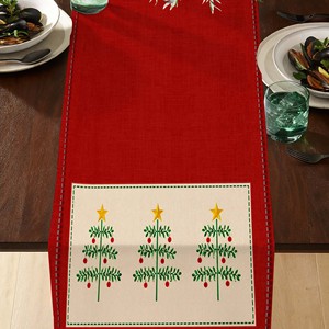 Premium 100% Cotton Embroidered <b>Table</b> <b>Runner</b> For Dining <b>Table</b> Decoration Customized Size OEM Manufacturer in India - Product Image 1