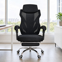 Chaise de bureau pivotante moderne et réglable avec dossier en maille pour une respirabilité et un confort optimaux, design ergonomique, idéale pour le salon ou le bureau