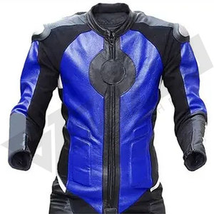 Traje de Motociclismo de Cuero para Hombre, Manga Larga, Salva Leather, Azul y Negro, Cortavientos, Protección Completa, de Una Pieza, 220g - Product Image 5