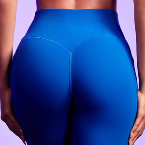 Leggings de Compresión Deportivos para Mujer al por Mayor, Personalizados, de Color Sólido, con Efecto Levanta Glúteos, Cintura Alta, Control de Abdomen, Pantalones de Yoga de Secado Rápido y Transpirables - Product Image 4