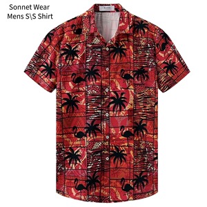 เสื้อเชิ้ตแขนสั้นพิมพ์ลายสำหรับผู้ชาย - Product Image 5
