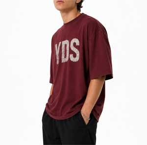 เสื้อยืดคอตตอนทรงหลวมสำหรับผู้ชาย ผ้าเนื้อนุ่ม หนัก ทนทาน ตัดเย็บคุณภาพดี สวมใส่สบายทุกวัน รับตัดเย็บตามแบบ - Product Image 3