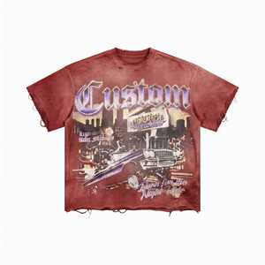 T-shirt vintage personnalisé surdimensionné pour homme en jersey 100 % coton, lavage à l'acide, anti-rétrécissement, 300 g, coupe ample et de qualité supérieure - Product Image 3