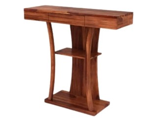 Contemporary Hallway Entryway <b>Table</b> with Drawer & Shelves | Mid-Century Design Living Room Furniture |Jodhpur Export - Product Image 2